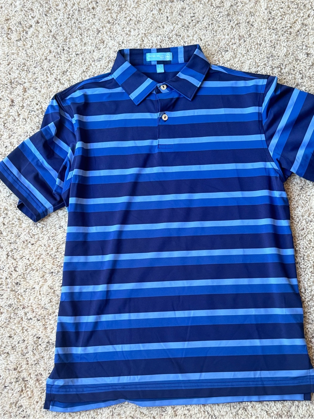 Peter Millar Boys Blue Striped Polo